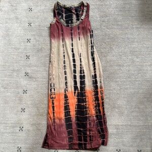 Fashion Nova Multicolor Tie-Dye Maxi Dress - Small